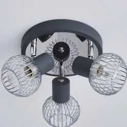 Dunelm Mattia 3 Light Wire Cage Matt Grey Spotlight -Dunelm Lights Sales 1000139084 alt03