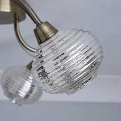 Dunelm Temossi 3 Light Mercury Glass Semi-Flush Ceiling Fitting -Dunelm Lights Sales 1000139113 alt02