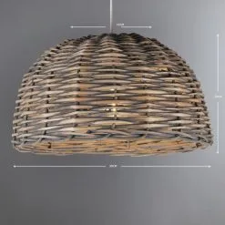 Dunelm Lari Split Weave Grey Easy Fit Pendant -Dunelm Lights Sales 1000139117 alt03