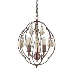 Dunelm Salino Globe 3 Light Antique Copper Chandelier -Dunelm Lights Sales 1000139119 alt05