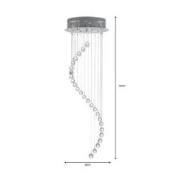 Dunelm Marconia 5 Light Glass Droplet Cluster Flush Ceiling Fitting -Dunelm Lights Sales 1000139145 alt06