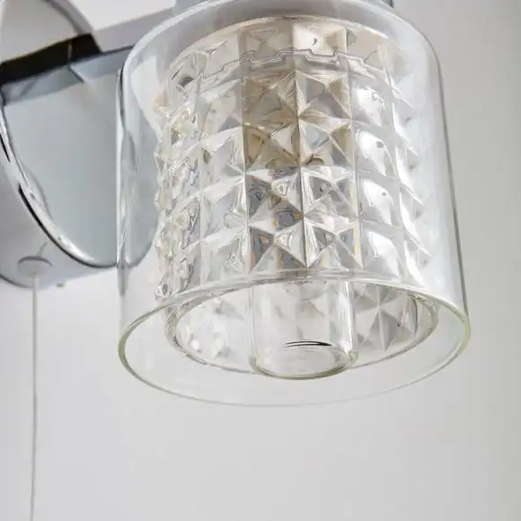 Dunelm Hylton Glass Bathroom Wall Light 3 Dunelm Hylton Glass Bathroom Wall Light - Image 3