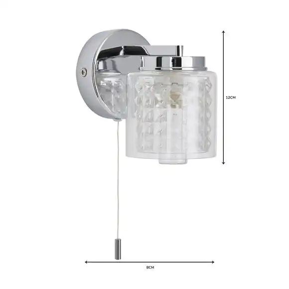 Dunelm Hylton Glass Bathroom Wall Light 6 Dunelm Hylton Glass Bathroom Wall Light - Image 6