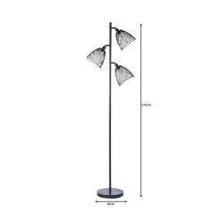 Dunelm Jaula 3 Light Black Floor Lamp -Dunelm Lights Sales 1000149073 alt05
