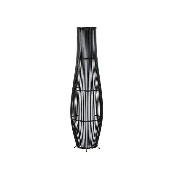 Dunelm Alec Natural Cane Black Floor Lamp 5 Dunelm Alec Natural Cane Black Floor Lamp - Image 5