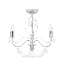Dunelm Elizabeth 3 Light Bathroom Chrome Chandelier -Dunelm Lights Sales 1000149086 alt05