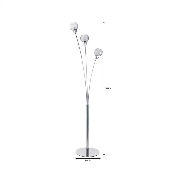 Dunelm Kelly 3 Arm Bubble Glass Floor Lamp 6 Dunelm Kelly 3 Arm Bubble Glass Floor Lamp - Image 6