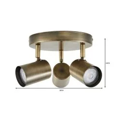 Dunelm Newark 3 Light Antique Bronze Spotlight -Dunelm Lights Sales 1000149089 alt06