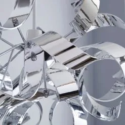 Dunelm Iris Ribbon Chrome Easy Fit Pendant -Dunelm Lights Sales 1000149095 alt02