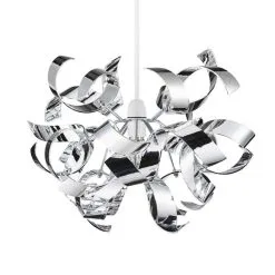Dunelm Iris Ribbon Chrome Easy Fit Pendant -Dunelm Lights Sales 1000149095 alt05