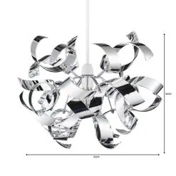 Dunelm Iris Ribbon Chrome Easy Fit Pendant -Dunelm Lights Sales 1000149095 alt06