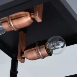 Dunelm Aneska 2 Light Black And Copper Flush Ceiling Fitting -Dunelm Lights Sales 1000149129 alt02