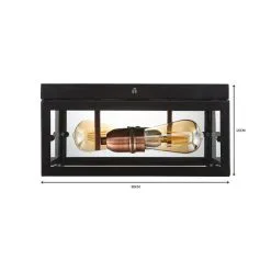 Dunelm Aneska 2 Light Black And Copper Flush Ceiling Fitting -Dunelm Lights Sales 1000149129 alt06