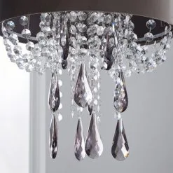 Dunelm Halle Velvet Jewel Grey Easy Fit Pendant -Dunelm Lights Sales 1000149159 alt02