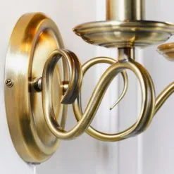 Vogue Lighting Vogue Bernice 2 Light Wall Light Antique Brass -Dunelm Lights Sales 1000156380 alt04