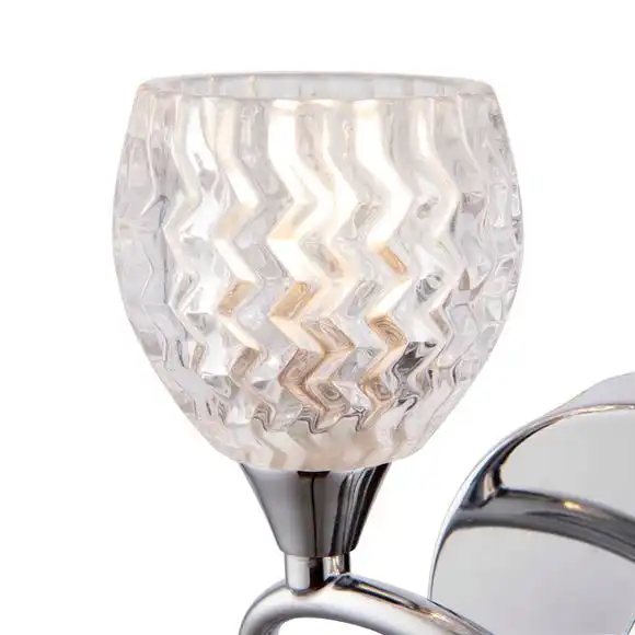 Vogue Lighting Vogue Boyer 2 Light Wall Light Chrome 4 Vogue Lighting Vogue Boyer 2 Light Wall Light Chrome - Image 4