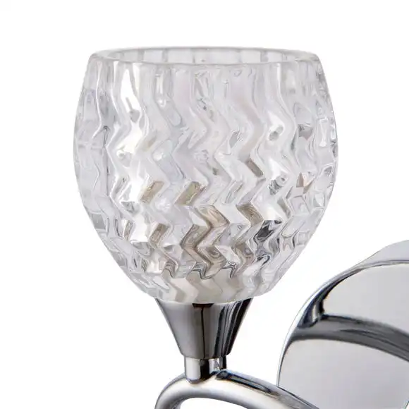 Vogue Lighting Vogue Boyer 2 Light Wall Light Chrome 5 Vogue Lighting Vogue Boyer 2 Light Wall Light Chrome - Image 5