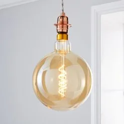 Status 6.5 Watt G200 ES 28cm Dimmable Spiral Filament Bulb -Dunelm Lights Sales 1000156417 alt02