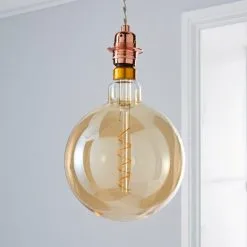 Status 6.5 Watt G200 ES 28cm Dimmable Spiral Filament Bulb -Dunelm Lights Sales 1000156417 alt03