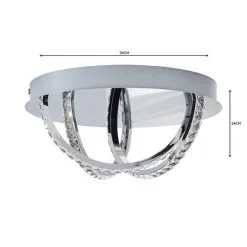 Dunelm Serena 3 Light Integrated LED Hoops Flush Ceiling Fitting -Dunelm Lights Sales 1000157746 alt04