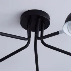 Elements Borr 5 Light Black Ceiling Fitting -Dunelm Lights Sales 1000157756 alt03