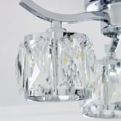 Dunelm Kleio 3 Light Glass Chrome Semi-Flush Ceiling Fitting -Dunelm Lights Sales 1000157757 alt02