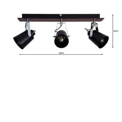 Dunelm Johan 3 Light Black Spotlight Bar -Dunelm Lights Sales 1000157759 alt04