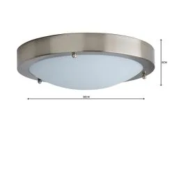 Dunelm Pluto 1 Light Frosted Glass Flush Ceiling Fitting -Dunelm Lights Sales 1000157765 alt04