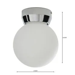 Dunelm Harlow 1 Light Frosted Glass Flush Ceiling Fitting -Dunelm Lights Sales 1000157767 alt04