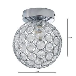 Dunelm Sphere 1 Light Pendant Flush Ceiling Fitting -Dunelm Lights Sales 1000158428 alt04