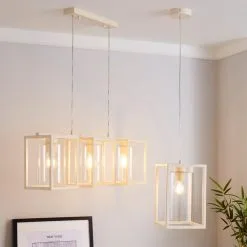 Dunelm London 1 Light Pendant Cream Industrial Ceiling Fitting -Dunelm Lights Sales 1000158430 alt08