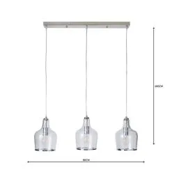 Dunelm Lenny 3 Light Glass Diner Ceiling Fitting -Dunelm Lights Sales 1000158431 alt04