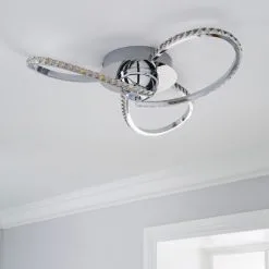 Dunelm Oria 3 Light Integrated LED Jewel Chrome Ceiling Fitting -Dunelm Lights Sales 1000158434 alt01