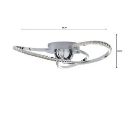 Dunelm Oria 3 Light Integrated LED Jewel Chrome Ceiling Fitting -Dunelm Lights Sales 1000158434 alt04