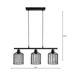 Dunelm Siena 3 Light Diner Ceiling Fitting -Dunelm Lights Sales 1000158450 alt04