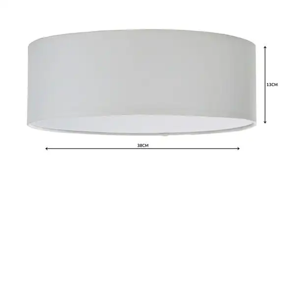 Dunelm Sara 38cm Ivory Shade Flush Ceiling Fitting 4 Dunelm Sara 38cm Ivory Shade Flush Ceiling Fitting - Image 4