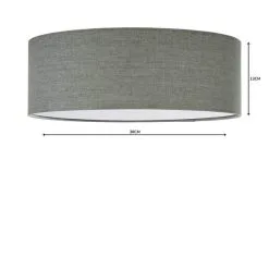 Dunelm Sara 38cm Grey Shade Flush Ceiling Fitting -Dunelm Lights Sales 1000158456 alt04
