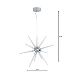 Dunelm Liard 9 Light Pendant Integrated LED Star Ceiling Fitting -Dunelm Lights Sales 1000158475 alt04