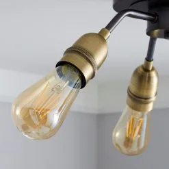 Dunelm Marsden 3 Light Antique Brass Industrial Semi-Flush Ceiling Fitting -Dunelm Lights Sales 1000158476 alt02