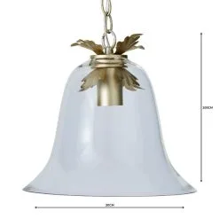 Dunelm Mase Bell 1 Light Pendant Glass Ceiling Fitting -Dunelm Lights Sales 1000158478 alt04