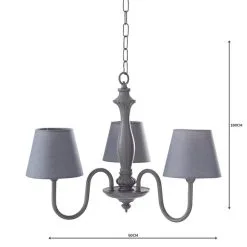 Dunelm Tofty 3 Light Grey Ceiling Fitting -Dunelm Lights Sales 1000158482 alt04