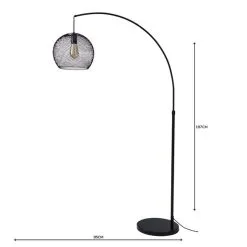 Dunelm Harrison Arc Black Floor Lamp -Dunelm Lights Sales 1000158483 alt04