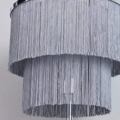 Dunelm Jaz Fringe Grey Floor Lamp -Dunelm Lights Sales 1000158498 alt02