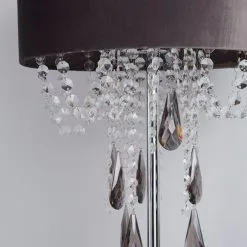 Dunelm Halle French Velvet Jewel Charcoal Floor Lamp -Dunelm Lights Sales 1000158504 alt02