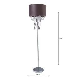 Dunelm Halle French Velvet Jewel Charcoal Floor Lamp -Dunelm Lights Sales 1000158504 alt04