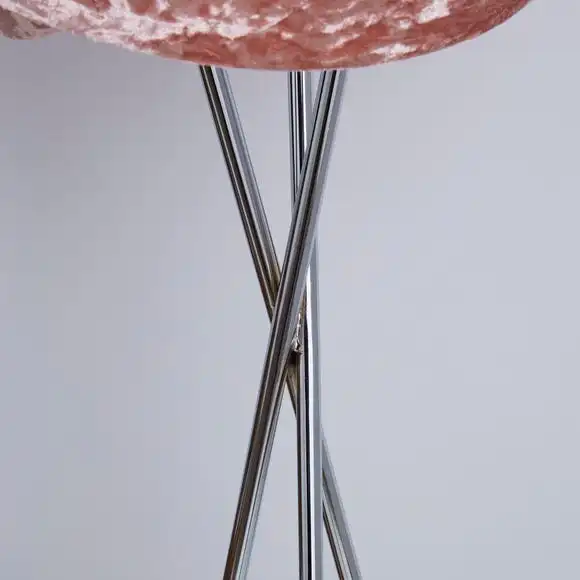 Dunelm Harley Crushed Velvet Blush Floor Lamp 4 Dunelm Harley Crushed Velvet Blush Floor Lamp - Image 4
