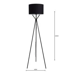 Dunelm Drei Tripod Black Floor Lamp -Dunelm Lights Sales 1000158514 alt04