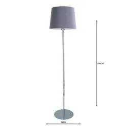 Dunelm Tula Micro Pleat Grey Shade Floor Lamp -Dunelm Lights Sales 1000158521 alt04