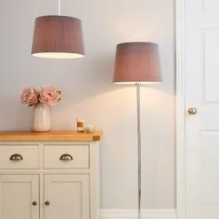 Dunelm Tula Micro Pleat Grey Shade Floor Lamp -Dunelm Lights Sales 1000158521 alt08