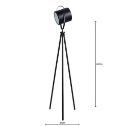 Dunelm Carlton Camera Matt Black Floor Lamp -Dunelm Lights Sales 1000158527 alt04